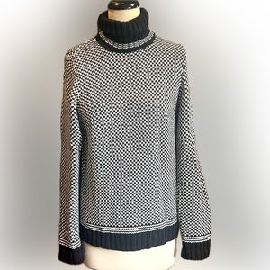 Evan Picone relic houndstooth turtleneck sweater size M